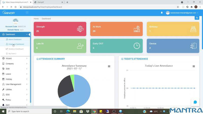 Minop Dashboard Module Info